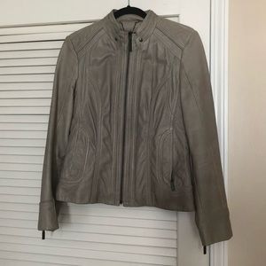 Bandolino cream leather jacket